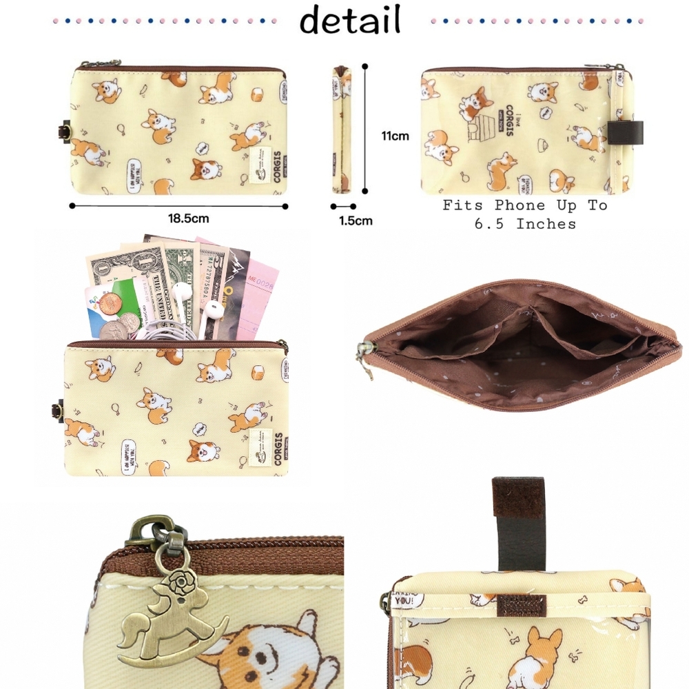 Waterproof Corgi Phone Case Pouch W/ Neck Strap - Picture 4 of 11